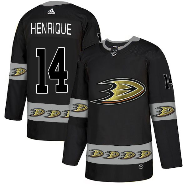 Men Anaheim Ducks #14 Henrique Black Adidas Fashion NHL Jersey